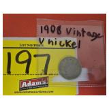 1908 VINTAGE V-NICKEL
