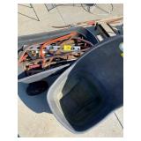 OUTDOOR CART FULL OF CONTENTS, OUTDOOR PLASTIC