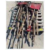 PALLET OF LONG HANDLE TOOLS