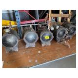 SET OF 5 INDUSTRIAL LIGHT FIXTURES