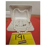 APPROX 17' STRAND OF PEARLS WITH 7' MATCHING