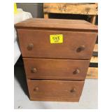 3-DRAWER WOODEN NIGHT STAND