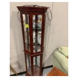 70' TALL GLASS SHELF CURIO CABINET