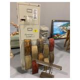FILE CABINET, METAL WALL ART, MCM LAMP