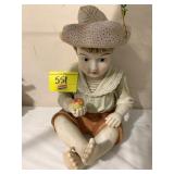 LARGE PORCELAIN CHILD FIGURINE 12' TALL