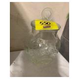 GLASS VINTAGE COOKIE TREAT JAR