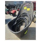 WHEELBARROW WITH GARDEN HOSE