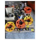 ANTIQUE MILITARY BAYONET, EXTENSION CORD REELS,