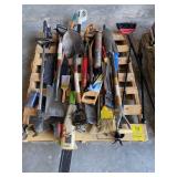 PALLET OF LONG HANDLE TOOLS
