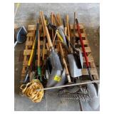 PALLET OF LONG HANDLE TOOLS
