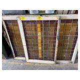 SET OF 5 ANTIQUE STAINED GLASS WINDOWS - 45' TALL