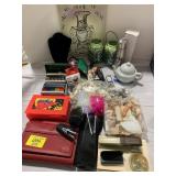 SEASHELLS, CANDLE LANTERNS, OFFICE SUPPLIES,