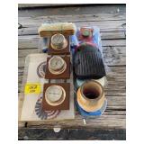 BAROMETER, KNEE PADS, TWINE, TARPS, PINWHEEL