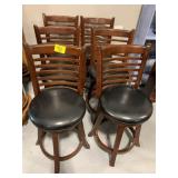 SET OF 6 VINYL SEAT CHAIRS
