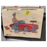 AUTO WORKS LAMINATED CORVETTE PRINT