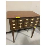 ANTIQUE WOODEN CARD FILE CABINET