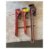 3 PIPE WRENCHES