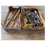 2 FLATS OF WRENCHES, SOCKETS, RATCHETS, ETC
