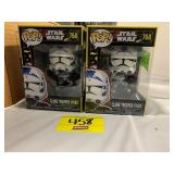 2 POP STAR WARS CLONE TROOPER FIVES