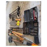 HAMMERS, TAPE MEASURER, SOCKET SET, DRILL BITS,
