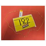 20' DIAMOND CUT ROPE PENDANT CHAIN, STAMPED 10K,