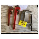 PIPE WRENCHES, C CLAMP