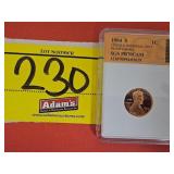 GRADED 1994-S LINCOLN MEMORIAL CENT, PROOF CAMEO