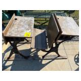 2 ANTIQUE WOODEN DESKS