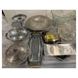 GROUP OF METALWARE, PUNCHBOWL SETS