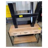 SOFA TABLE, SAWHORSE, SOFT SIDED DRAWER STORAGE