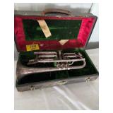 ANTIQUE TRUMPET IN CASE