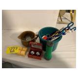 WAX MELTS, PENS, FLASHLIGHT, STONEWARE CREAM