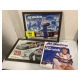 2 SIGNED KEVIN HARVICK PRINTS, SIGNED CLINT