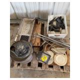 CHINA, HEATER, MUSIC STANDS, LIGHT FIXTURES, ETC