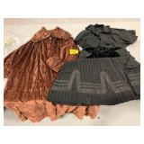 LADIES REGENCY ERA LONG VELVET HANDMADE CAPE W/