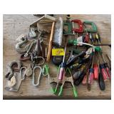 CLAMPS, SCREWDRIVERS, HAND TOOLS OF ALL KINDS