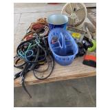 GARDEN TOOLS, FAN, BUD LIGHT BUCKET, BUNGEE