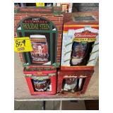 4 BOXED BUDWEISER STEINS