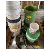 BUCKETS, LIVE WELL SIGN, WILD BIRD SEED,