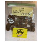 100 WHEAT PENNIES IN BAG