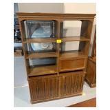 6FT TALL MID CENTURY WOODEN SHELVING UNIT