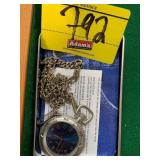 BLUE POCKET WATCH W/ TIN