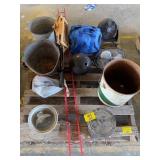 TEXACO CAN, COAL BUCKET, BOWLING BALL, TENNIS