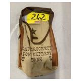 ANTIQUE DAVY CROCKETT PONY EXPRESS CANVAS BAG