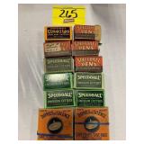 SET OF ANTIQUE SPEEDBALL PEN TIPS & CUTTERS W/