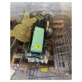 ROLL OF FENCE, GROUP OF TRELICES & YARD / GARDEN