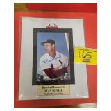 AUTOGRAPHED STAN MUSIAL BASEBALL PICTURE,