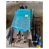 PALLET OF LAWN CHAIRS, UMBRELLA