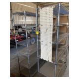 PAIR OF 6-TIER METAL ROLLING SHELVES