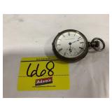 ANTIQUE SILVER-TONE ELGIN NATIONAL WATCH CO